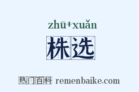 株选是什么意思的图片